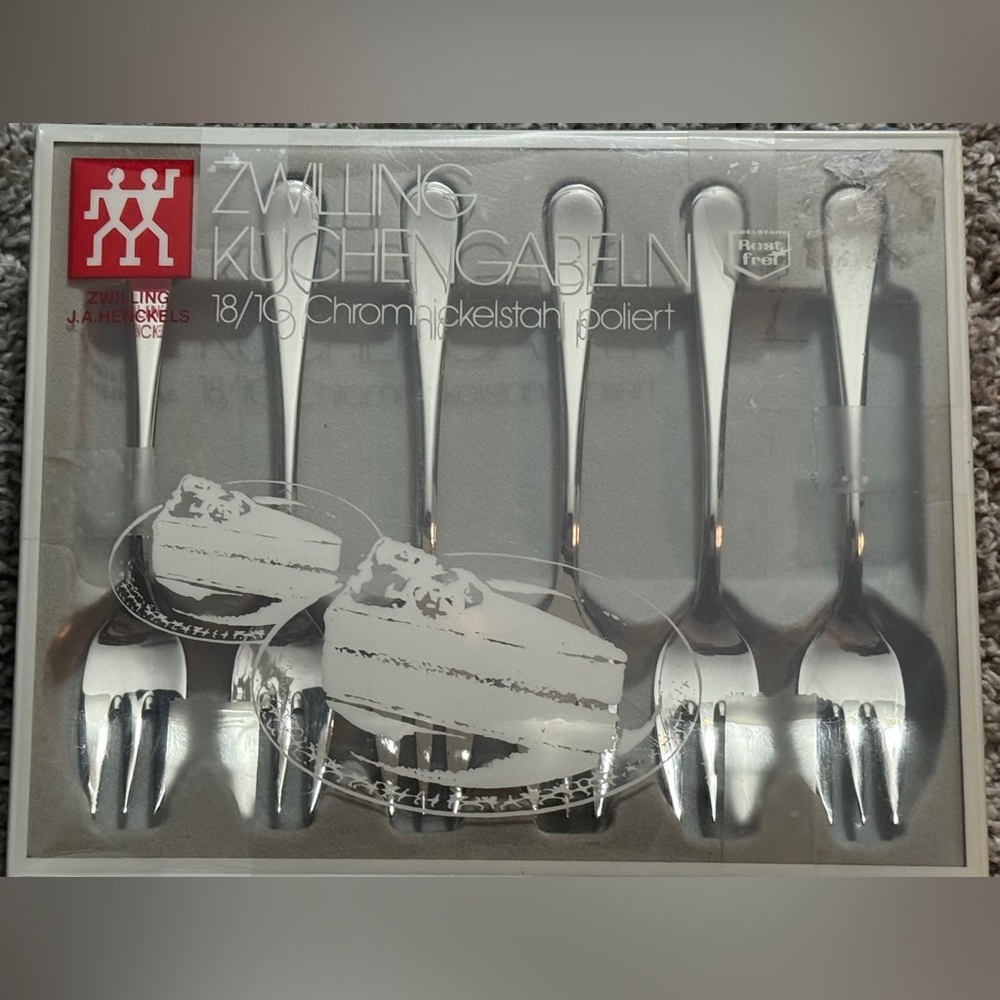NWT J.A. Henckels Zwilling 18/10 Dinner Flatware Dessert Forks Set of 6